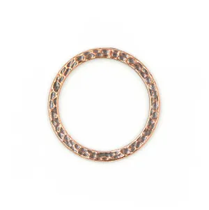 1 Inch Hammertone Ring- Antique Copper