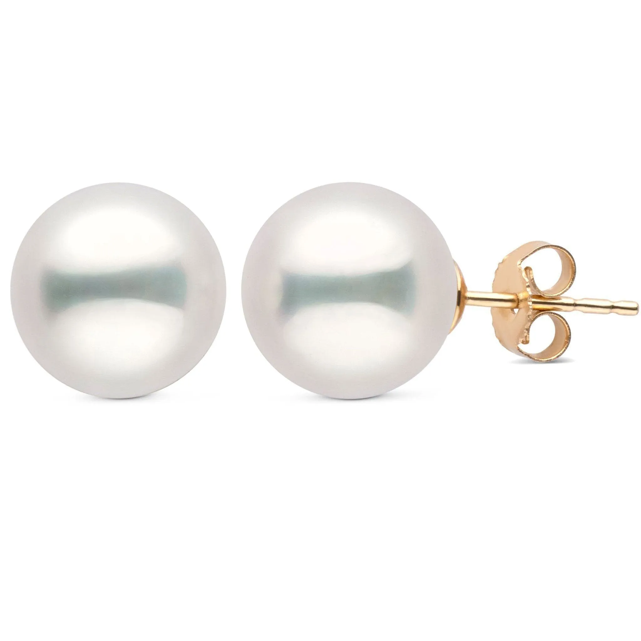 10.0-11.0 mm White Edison Freshwater Pearl Stud Earrings