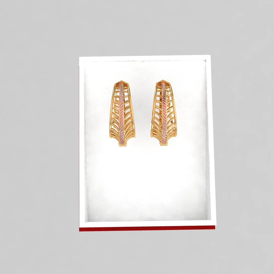 14k Gold Earrings With A Very Unique Design