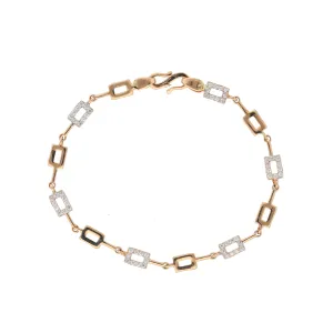 18K Rose Gold & CZ Bracelet (6gm)