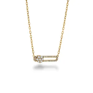 18K YELLOW GOLD DIAMOND SLIDE 18'' NECKLACE