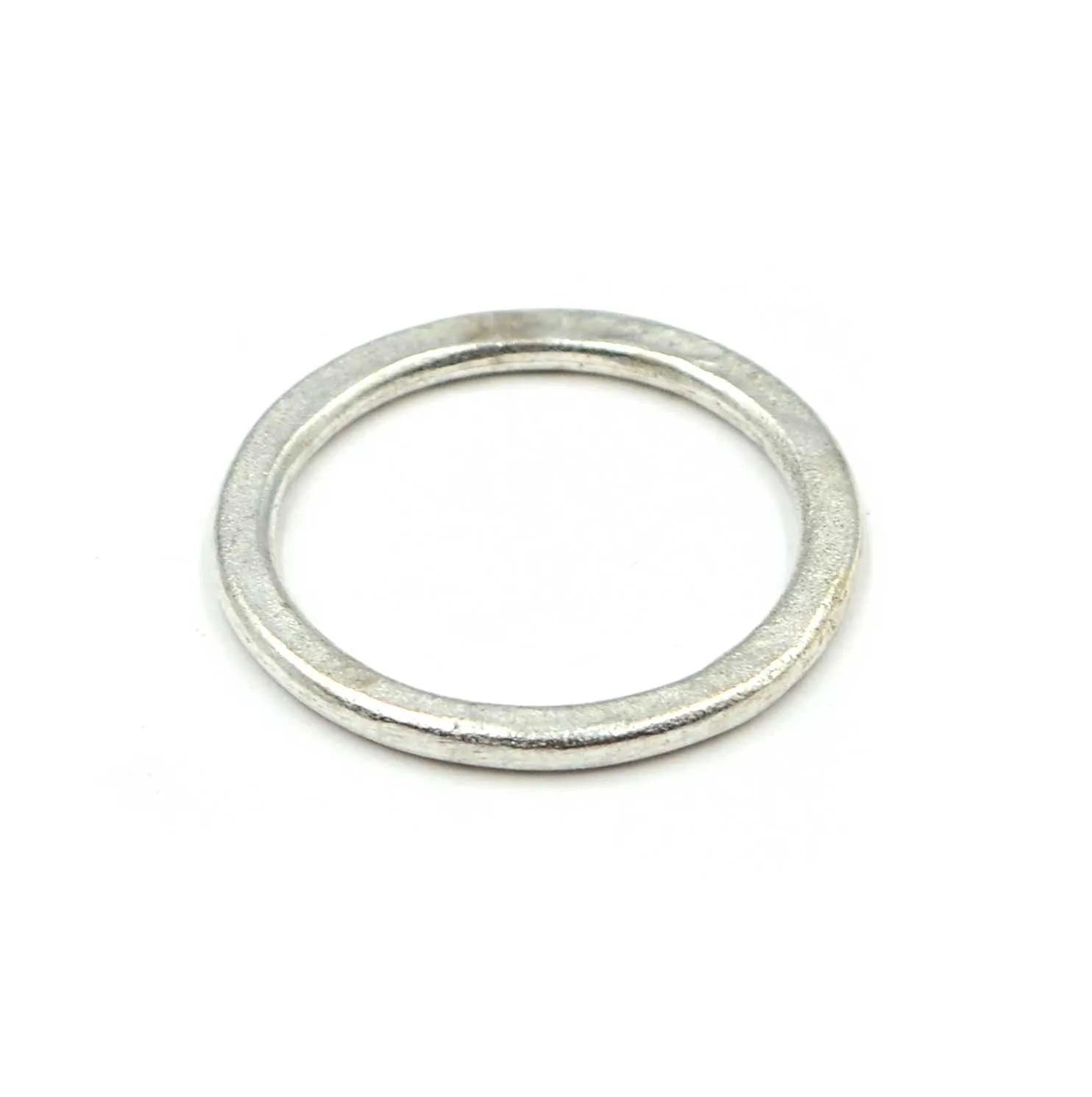 24mm Flat Small Circle Hoop- Antique Silver