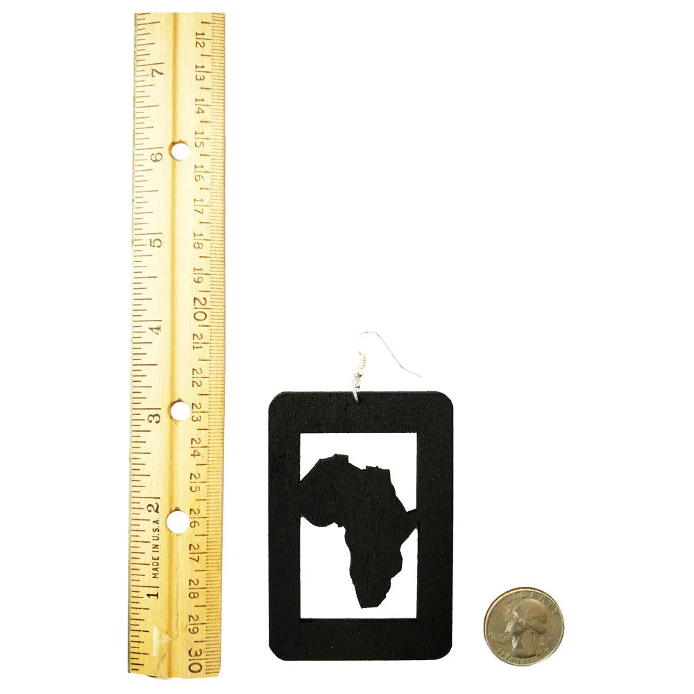 Africa Squared Earrings | Africa shaped | African | Natural hair | Afrocentric | jewelry | accessory