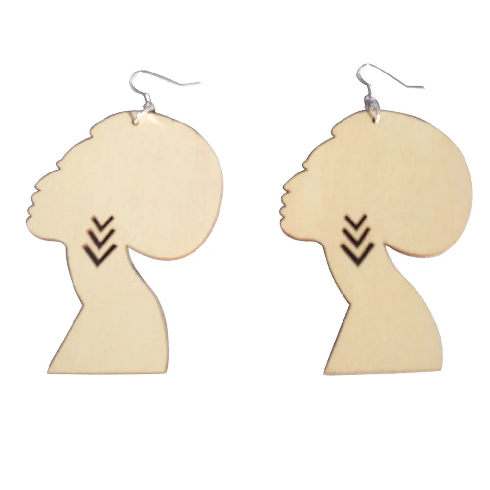 Afro Silhouette Earrings | Natural hair earrings | Afrocentric earrings | jewelry | accessories