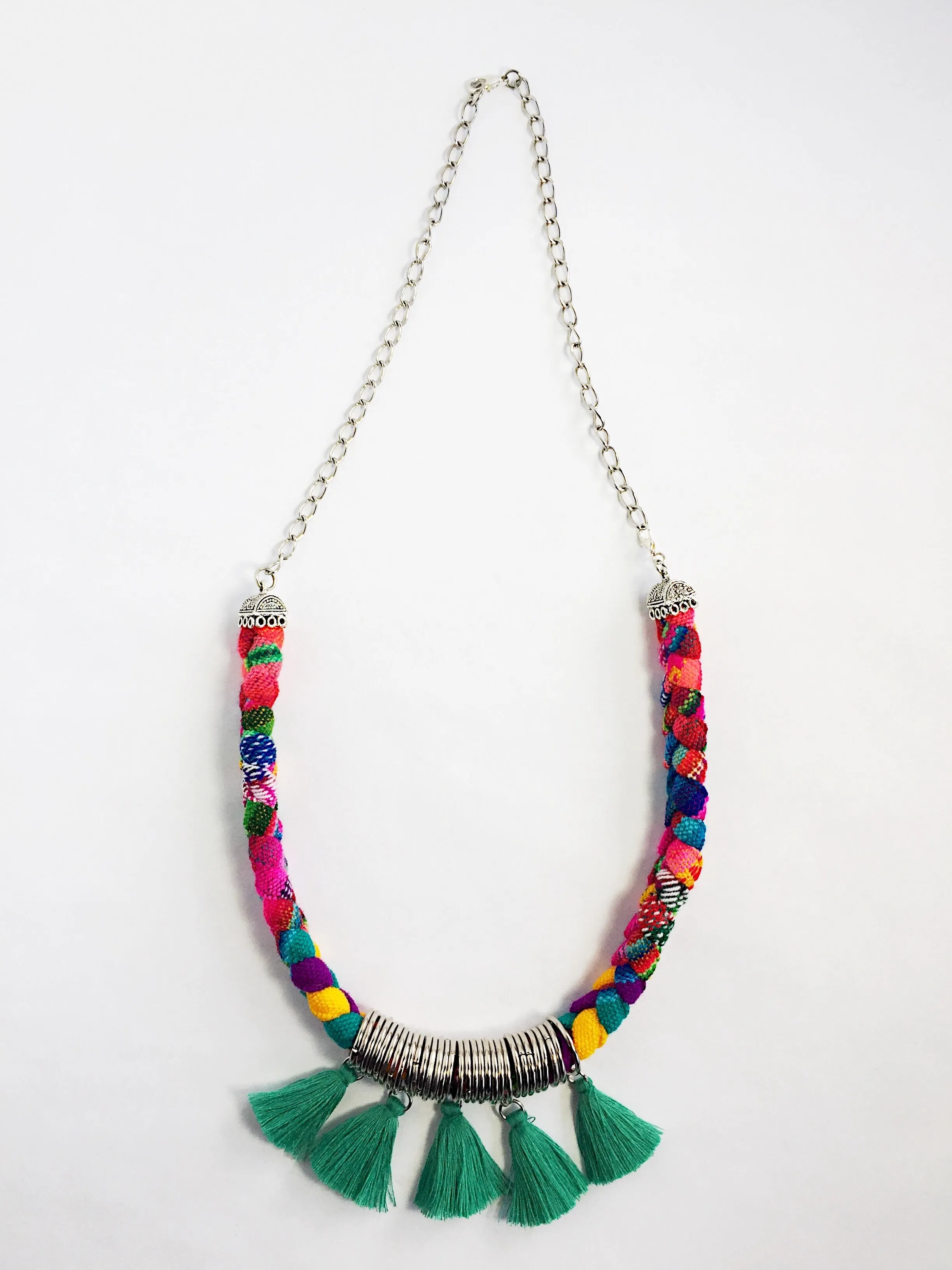 Aguayo Textile Tassel Necklace