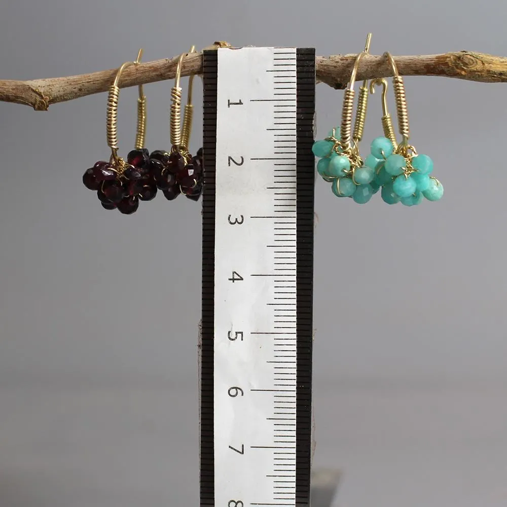 Amazonite Bouquet Hoop Earrings