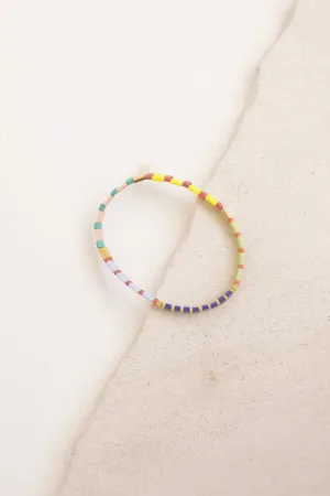 Beaded Chicklet Bracelet Blueberry