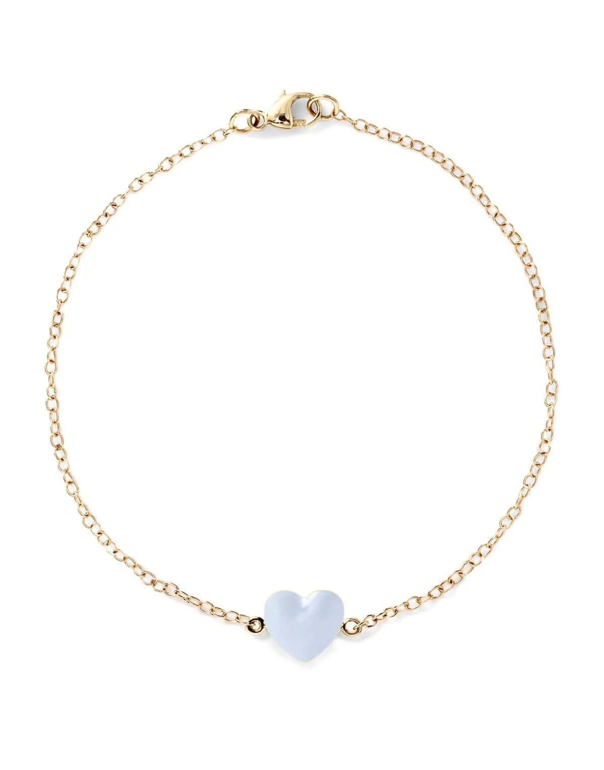 Blue Clair Enamel Heart Bracelet