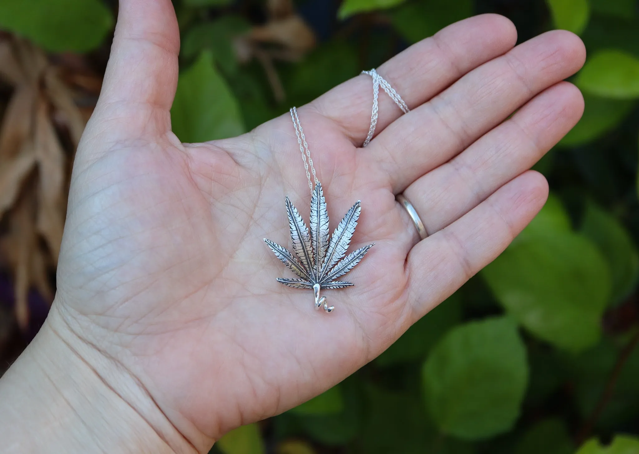 Cannabis Leaf Necklace