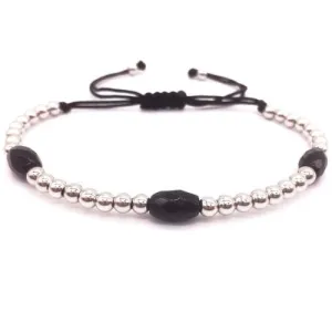 Classy Men Wide Agate Bracelet