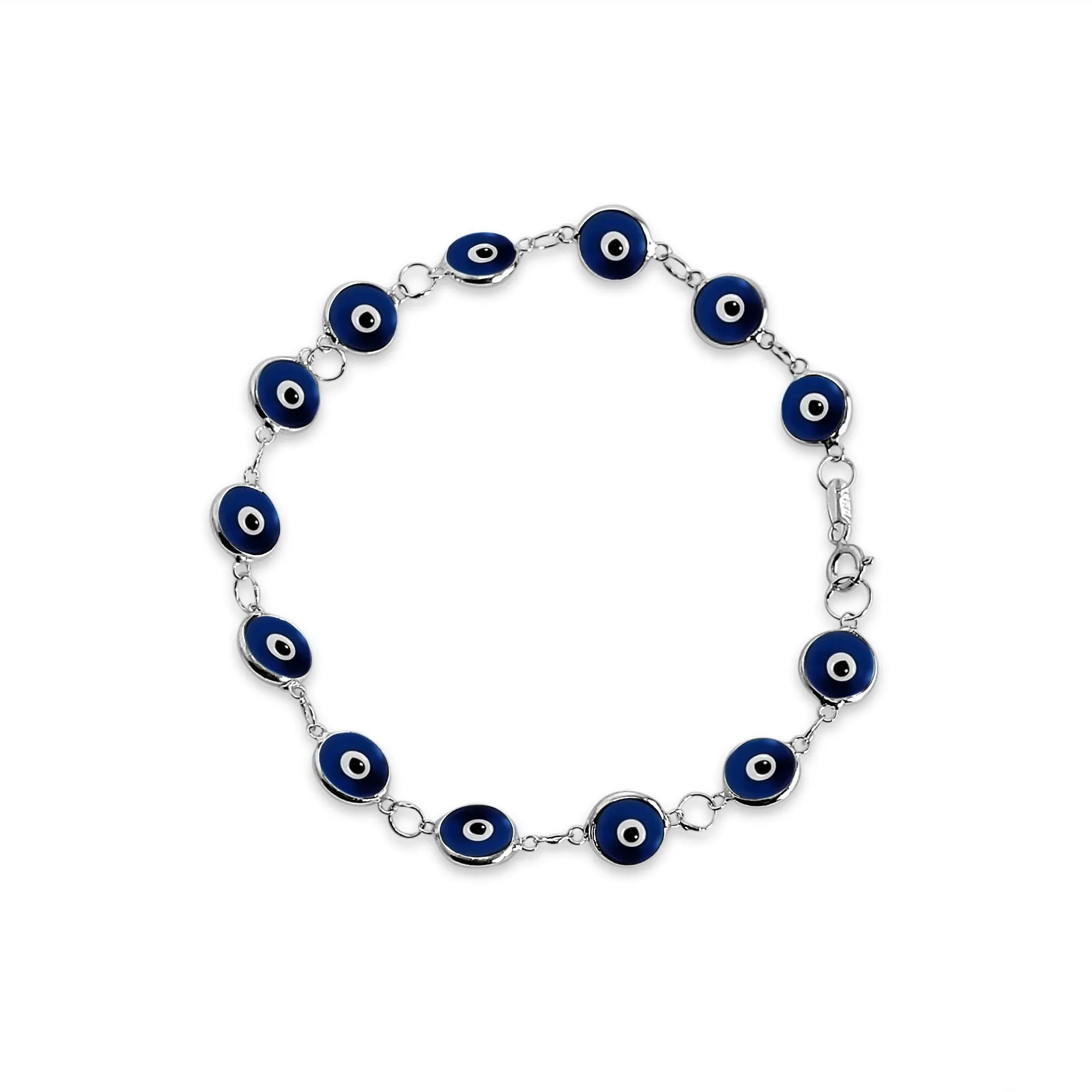 Colorful Evil Eye Bracelets in Gold and Silver