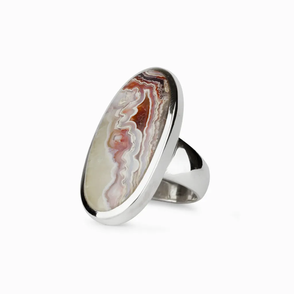 Crazy Lace Agate Ring