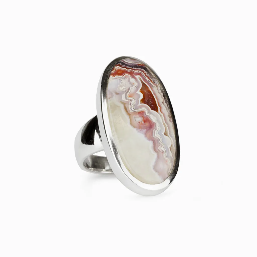 Crazy Lace Agate Ring