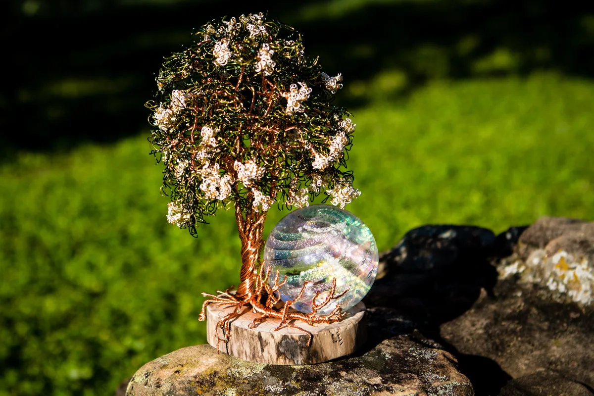 Crepe Myrtle Tree Of Life with Dichroic Rainbow Orb