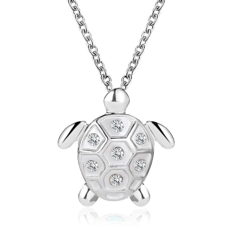 Cute little turtle pendant clavicle chain