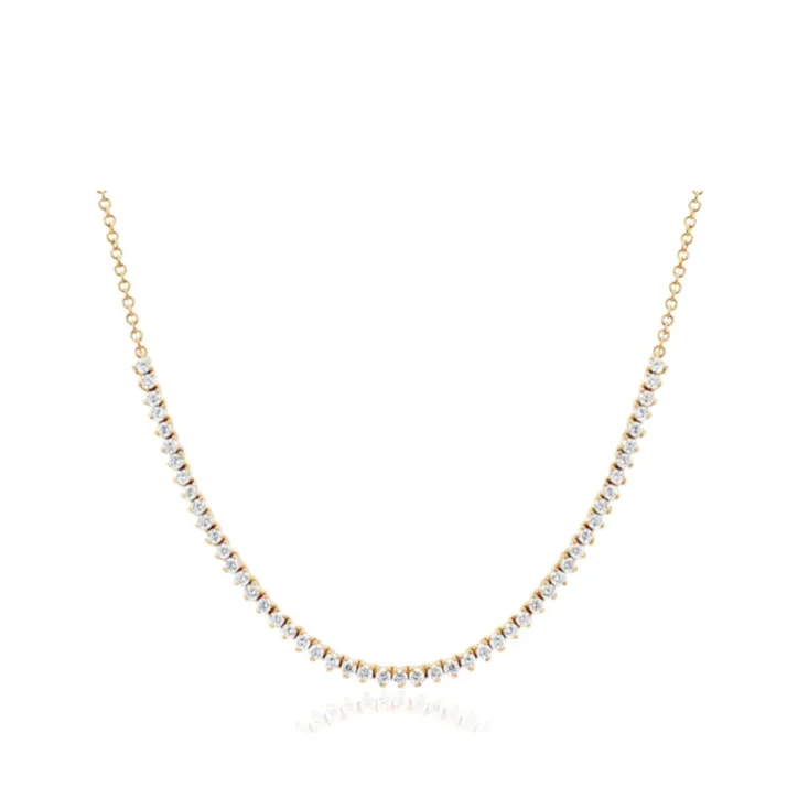 Delicate Round Diamond Necklace