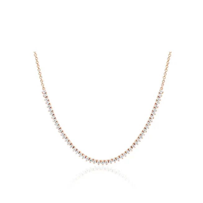 Delicate Round Diamond Necklace