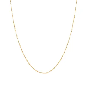 Delicate Starburst Chain Necklace Sterling Silver Gold