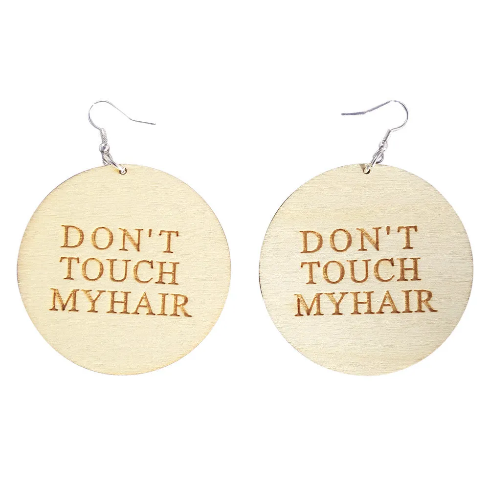 Don't Touch My Hair Earrings | Natural hair earrings | Afrocentric earrings | jewelry | accessories