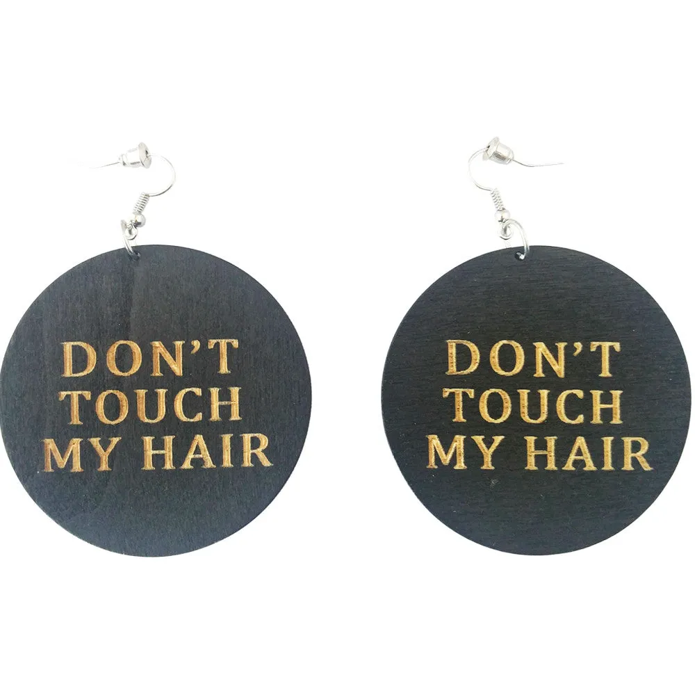 Don't Touch My Hair Earrings | Natural hair earrings | Afrocentric earrings | jewelry | accessories