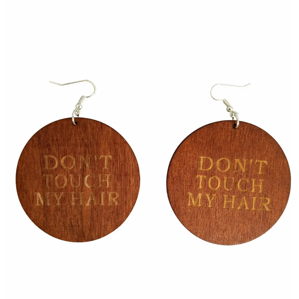 Don't Touch My Hair Earrings | Natural hair earrings | Afrocentric earrings | jewelry | accessories