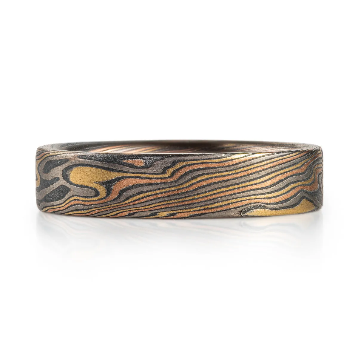 Earthy Wedding Band in Firestorm Palette and Twist Pattern