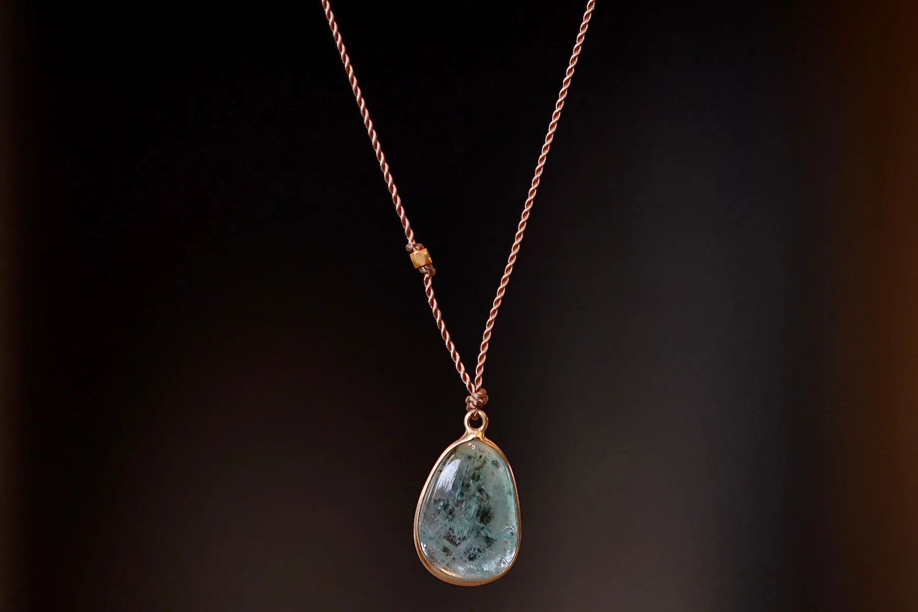 Emerald Pendant Necklace with Inclusions