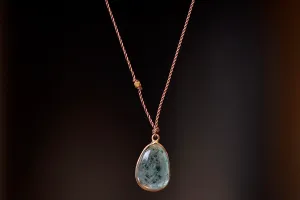 Emerald Pendant Necklace with Inclusions