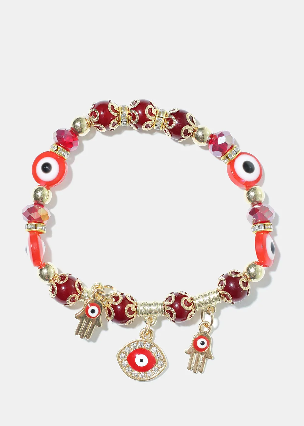 Evil Eye Colorful Bead Bracelet