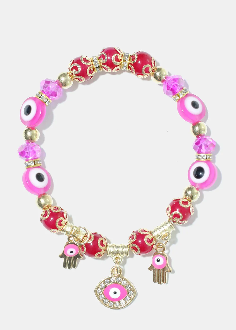 Evil Eye Colorful Bead Bracelet