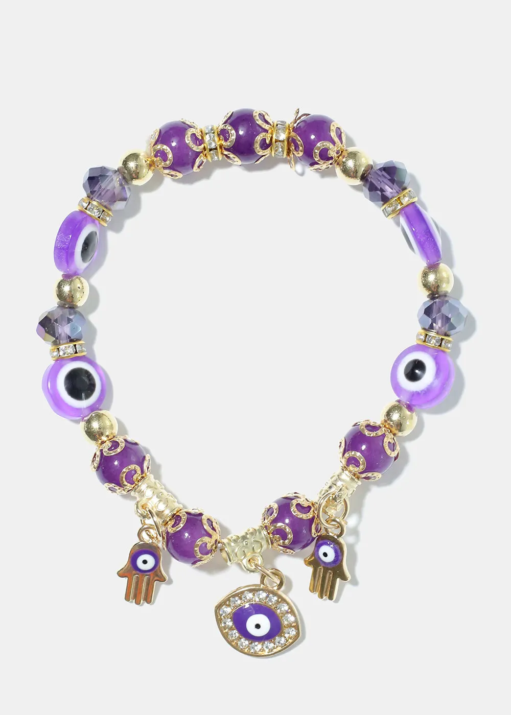 Evil Eye Colorful Bead Bracelet