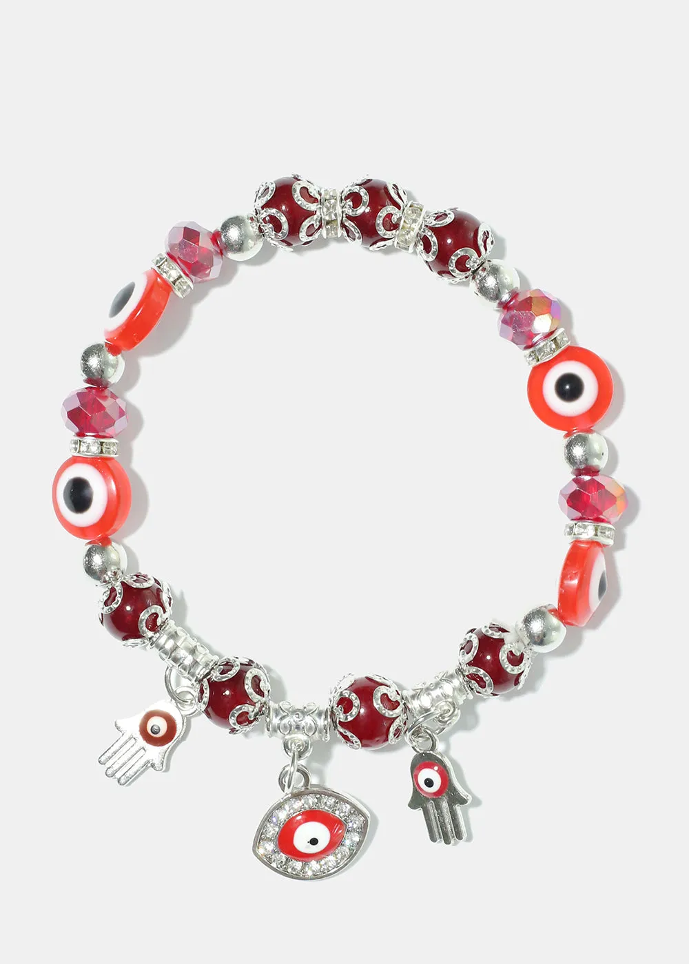 Evil Eye Colorful Bead Bracelet