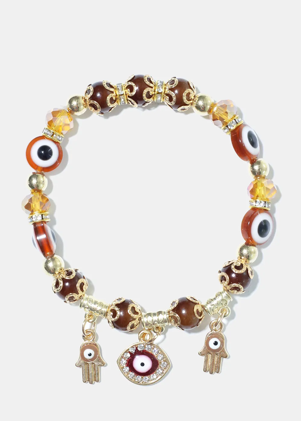 Evil Eye Colorful Bead Bracelet