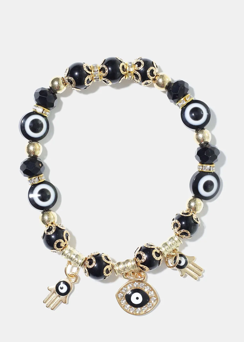 Evil Eye Colorful Bead Bracelet