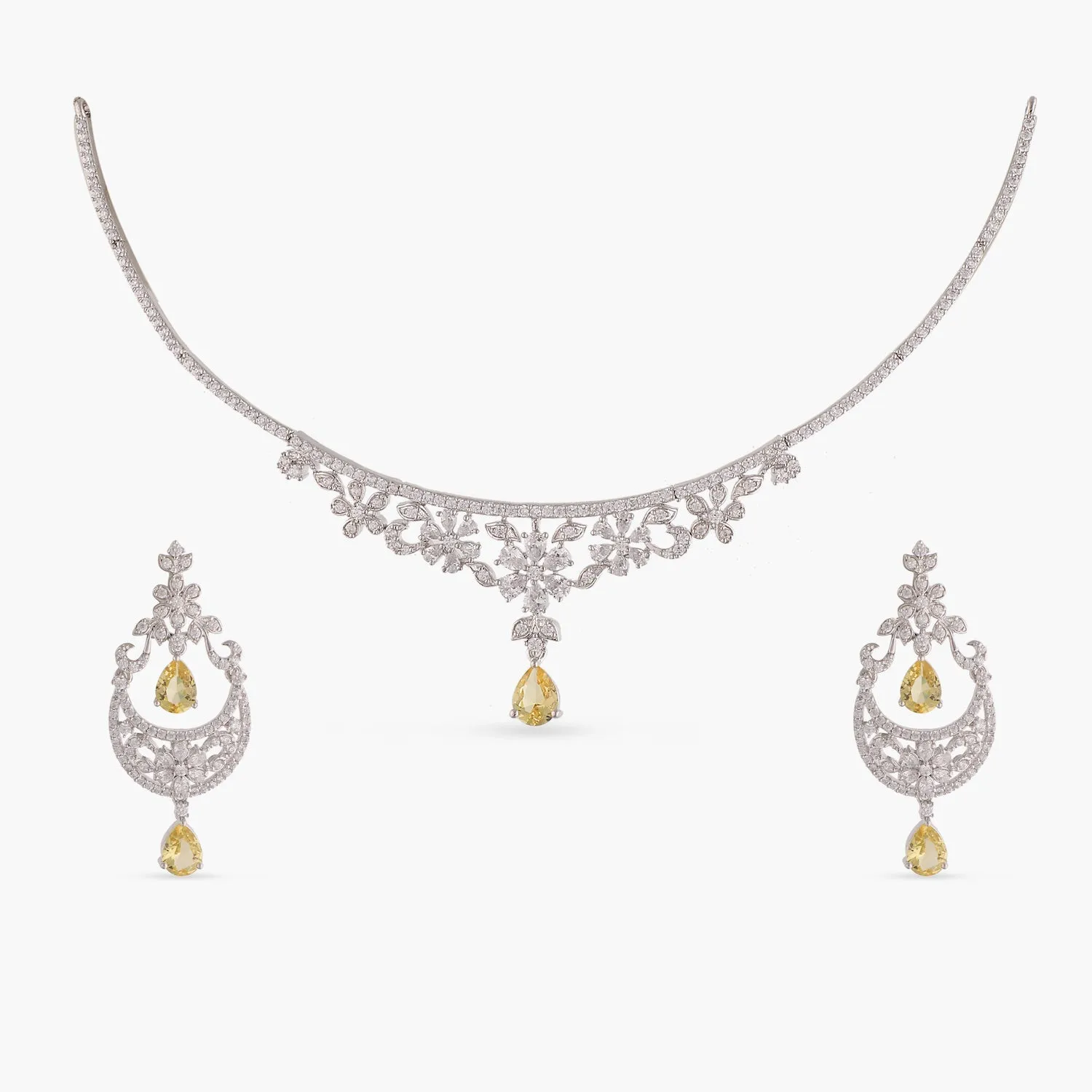 Ezran Delicate CZ Necklace Set