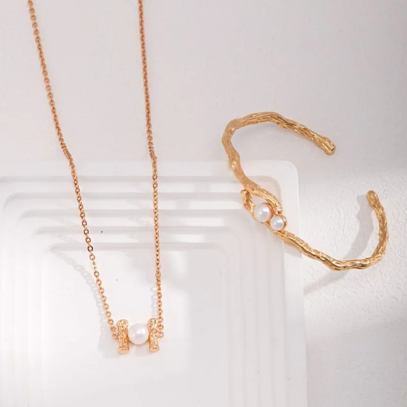 Fiber Twig Gold Vermeil Necklace