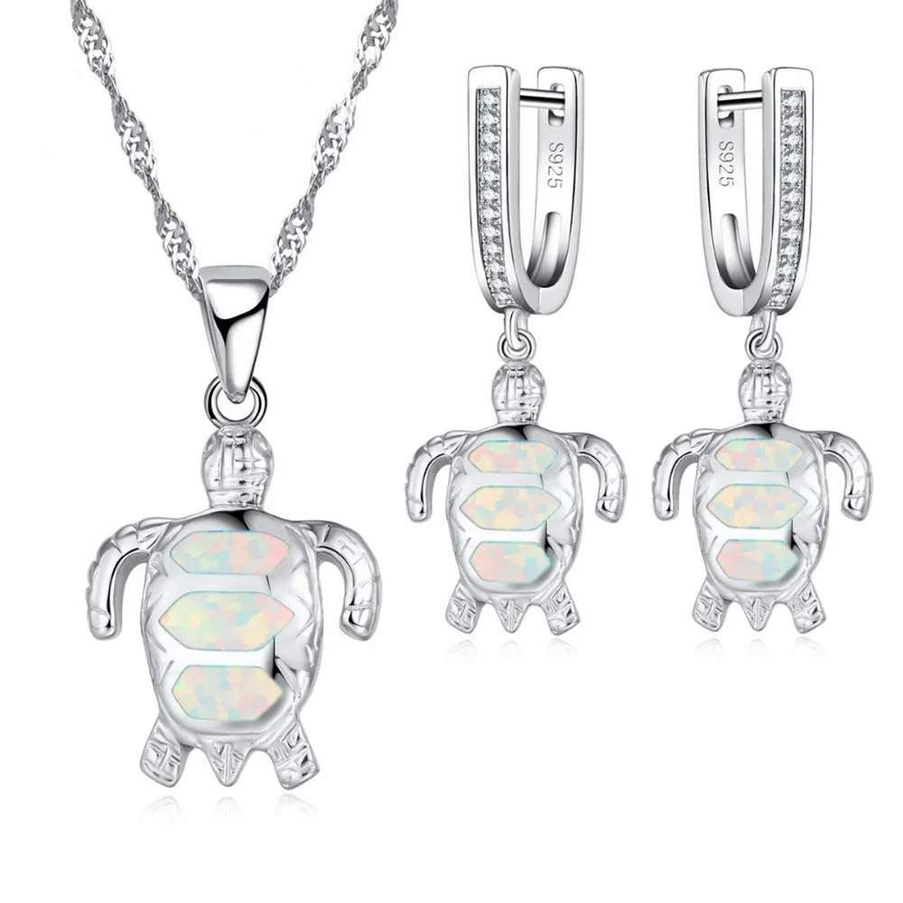 Five-color Turtle Necklace Set