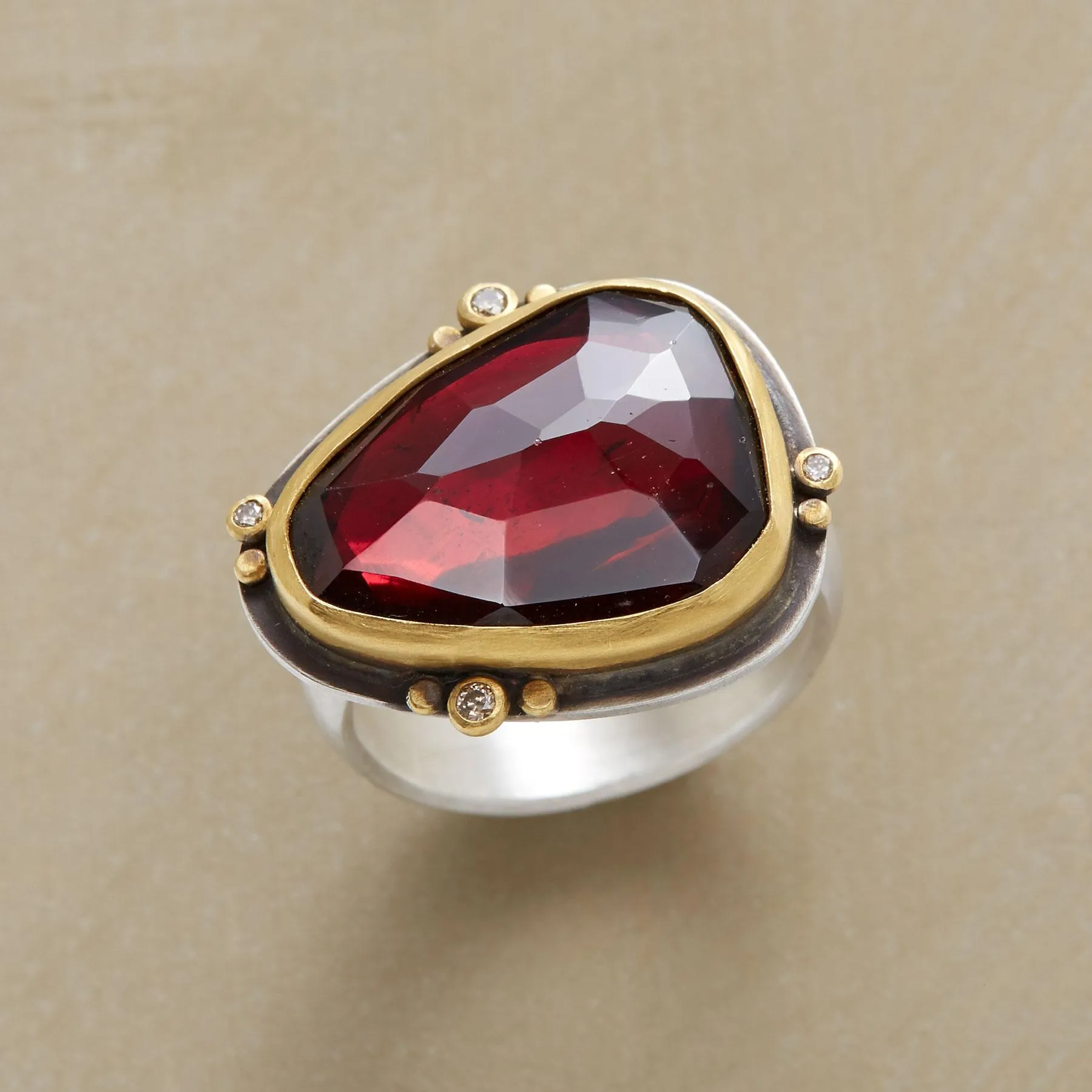 Garnet Illuminations Ring