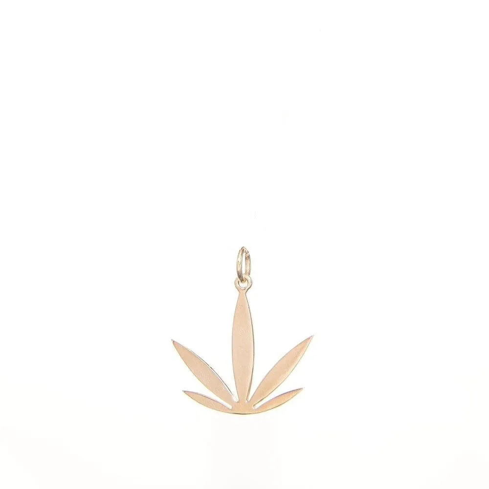 Gold Modern Leaf Pendant