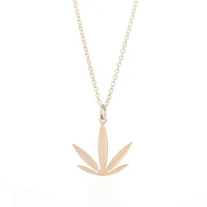 Gold Modern Leaf Pendant