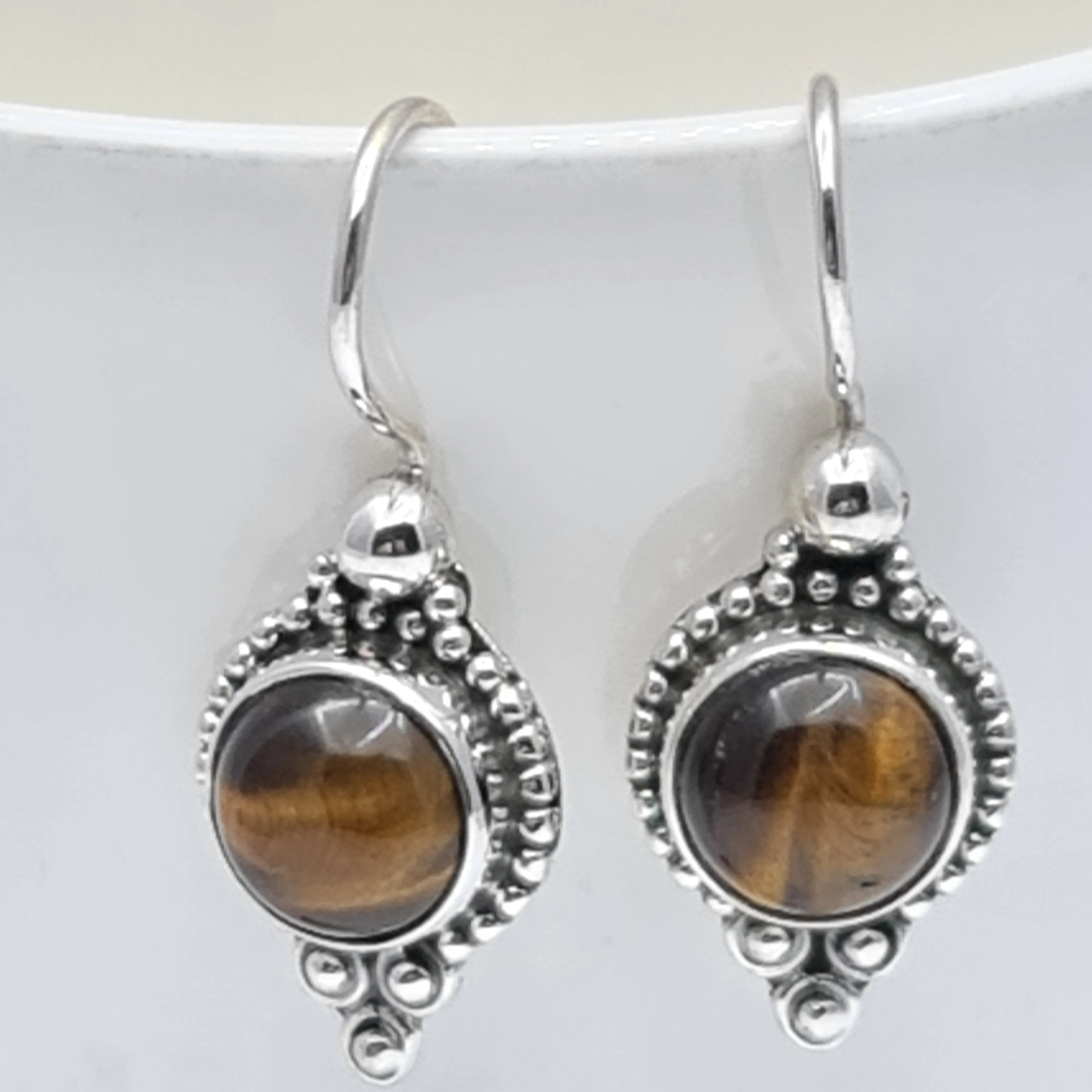 Golden Tigers Eye Boho drop Stone earrings