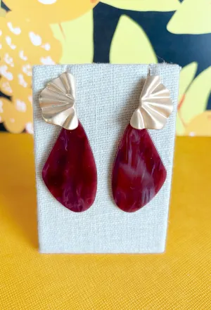 Good Intentions Earrings in Burgundy