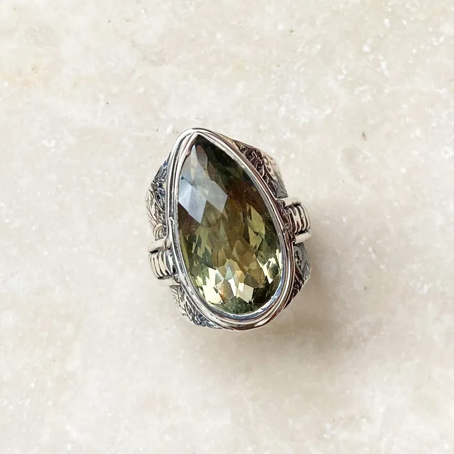 Green Amethyst Ring - Kumari