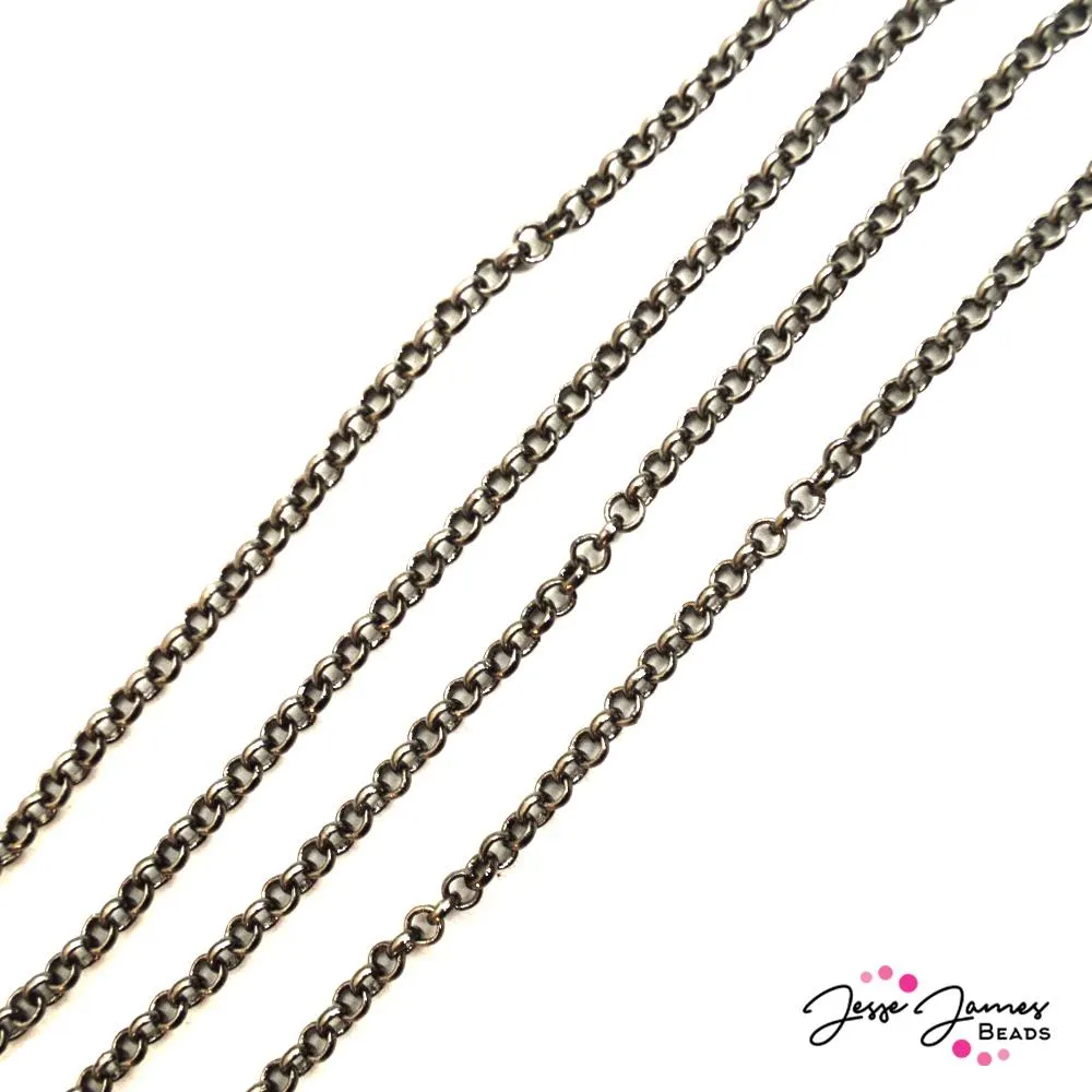 Gunmetal Mini Rolo Chain