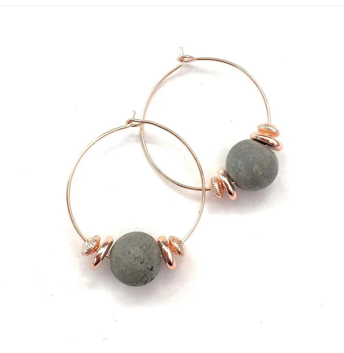 Hippie Hoops with Natural Grey Concrete