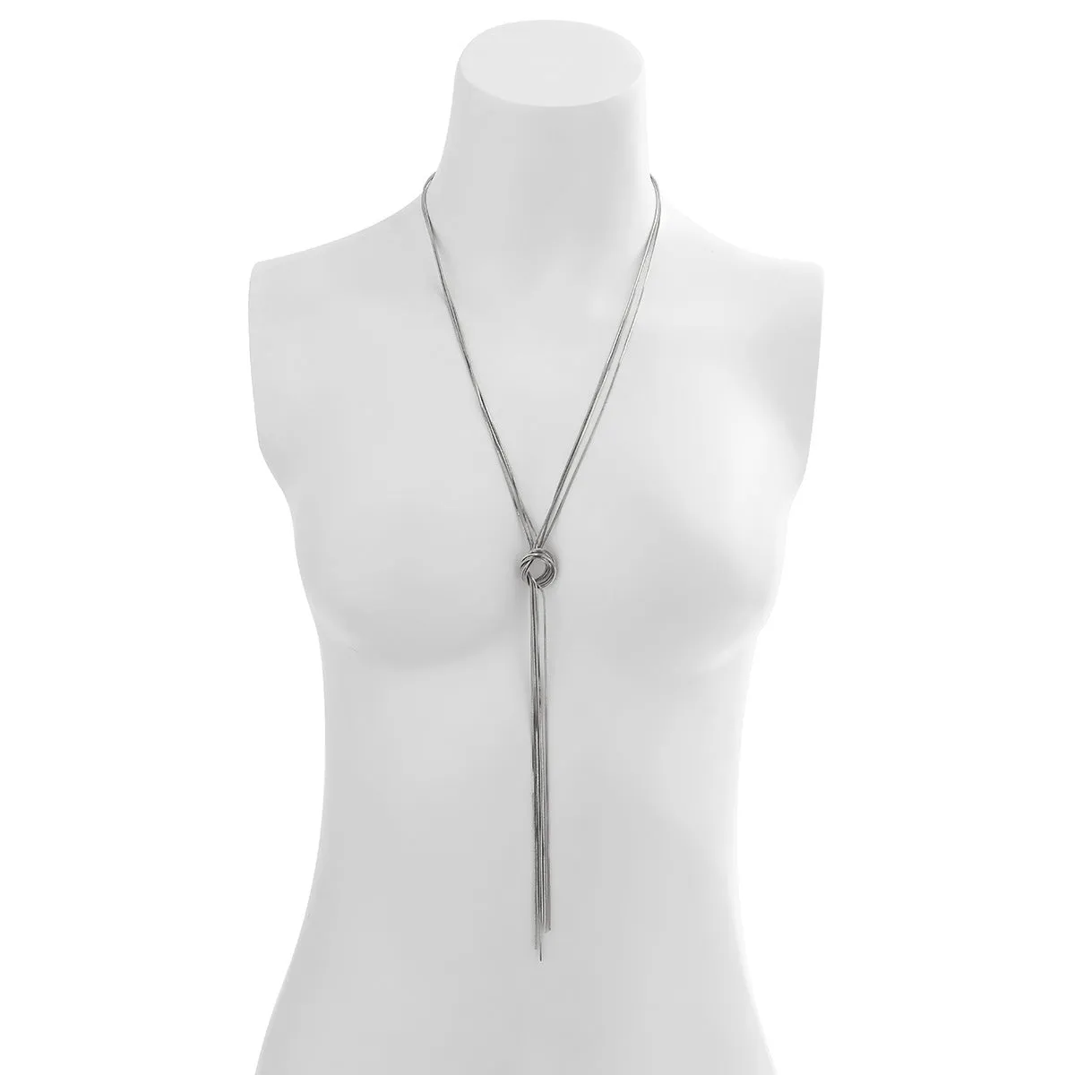 Innovative Tassel Necklace with Winding Snake Bone Chain