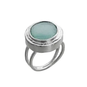 Israeli Roman Glass Round Ring