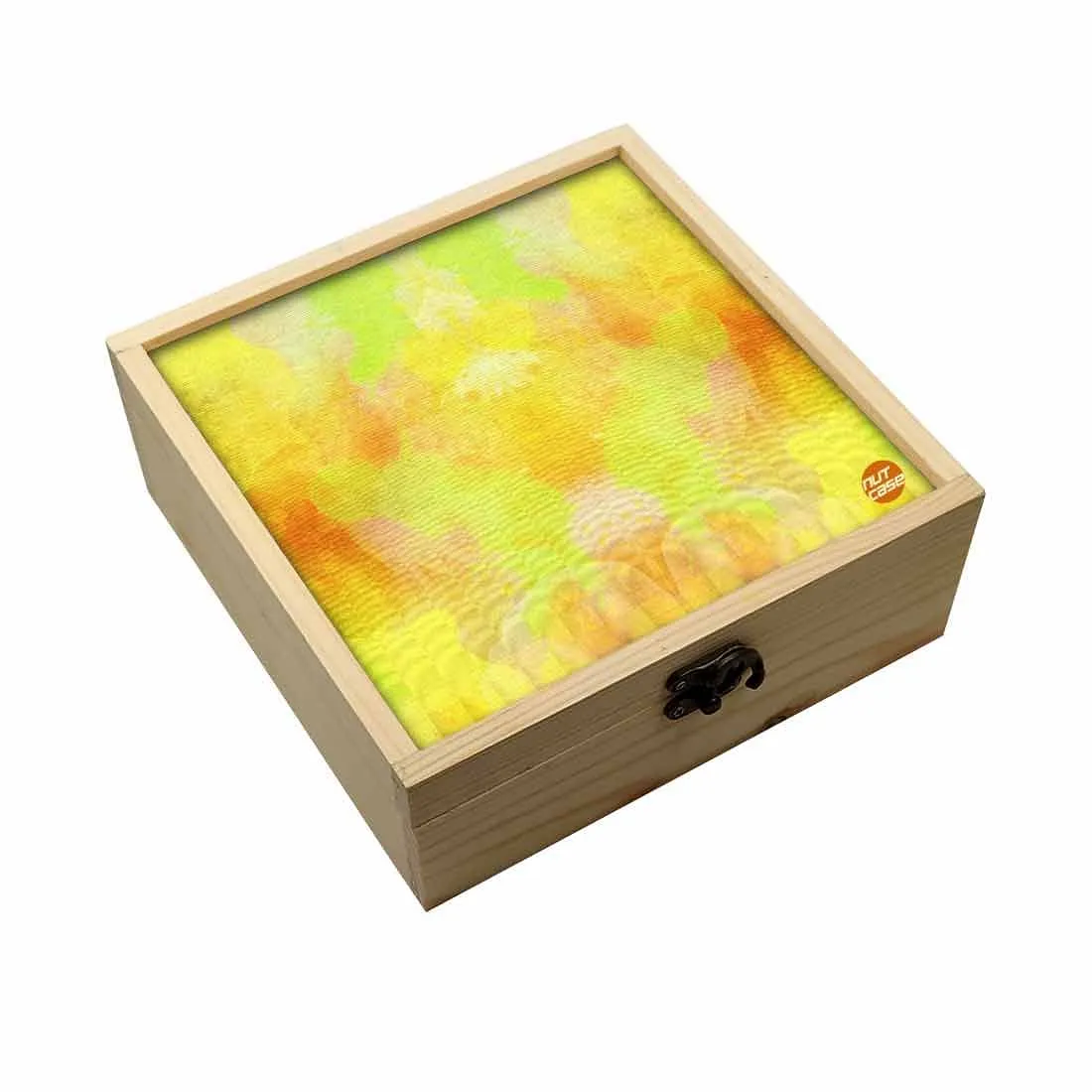 Jewellery Box Makepup Organizer -  Yellow Watercolor