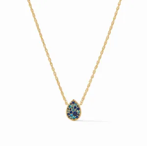 Julie Vos Luna Teardrop Delicate Ombre Blue Necklace