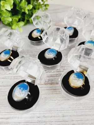 Kristi Scott Art, Resin Shoreline Adjustable Rings